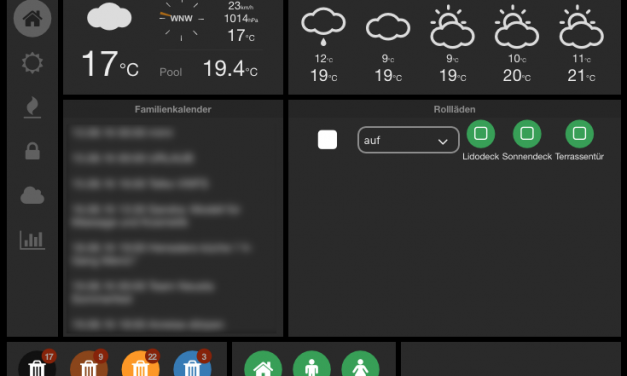 FHEM Dashboard – Grundgerüst für Tablet-UI